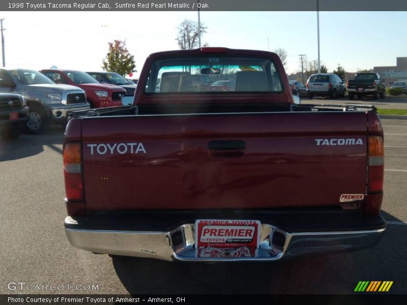 Sunfire Red Pearl Metallic / Oak 1998 Toyota Tacoma Regular Cab