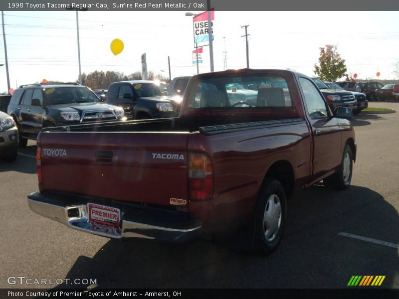 Sunfire Red Pearl Metallic / Oak 1998 Toyota Tacoma Regular Cab