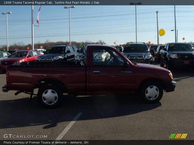 Sunfire Red Pearl Metallic / Oak 1998 Toyota Tacoma Regular Cab