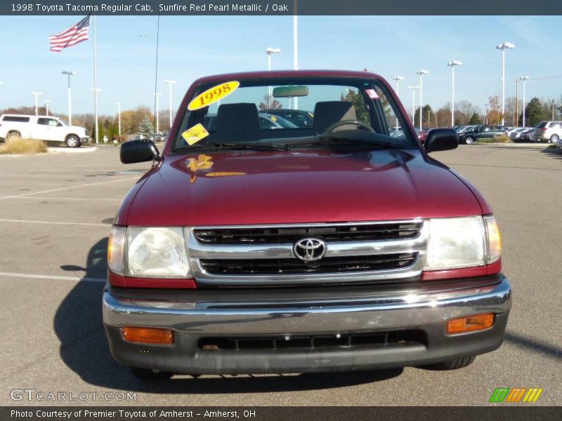 Sunfire Red Pearl Metallic / Oak 1998 Toyota Tacoma Regular Cab