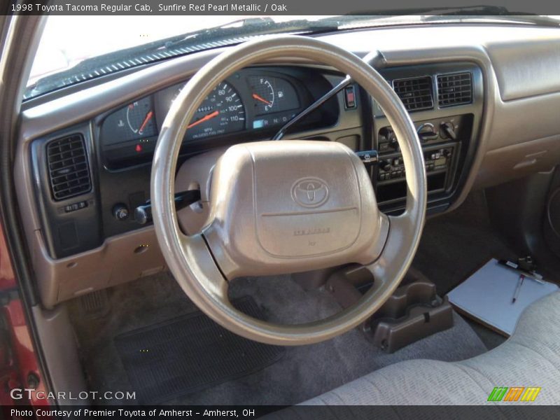 Sunfire Red Pearl Metallic / Oak 1998 Toyota Tacoma Regular Cab