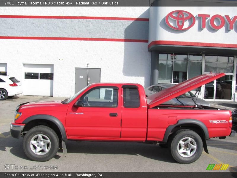 Radiant Red / Oak Beige 2001 Toyota Tacoma TRD Xtracab 4x4