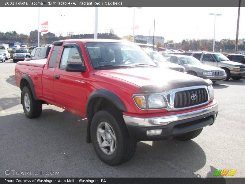 Radiant Red / Oak Beige 2001 Toyota Tacoma TRD Xtracab 4x4