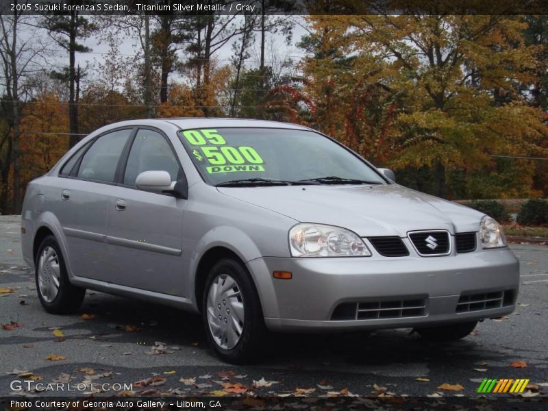 Titanium Silver Metallic / Gray 2005 Suzuki Forenza S Sedan