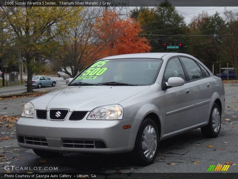 Titanium Silver Metallic / Gray 2005 Suzuki Forenza S Sedan