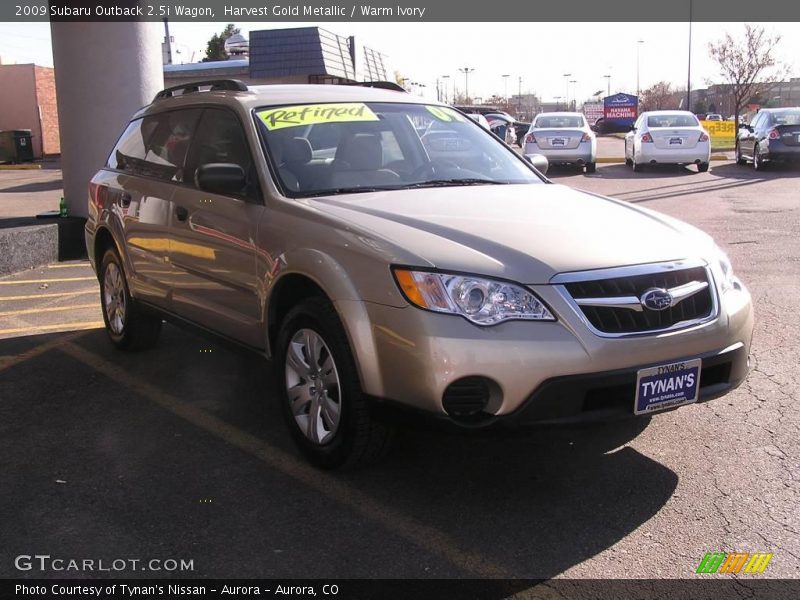 Harvest Gold Metallic / Warm Ivory 2009 Subaru Outback 2.5i Wagon