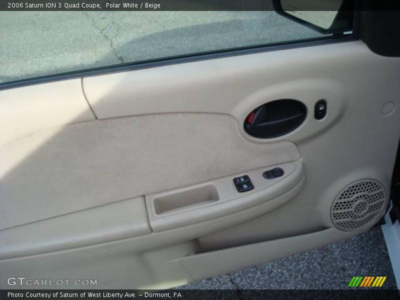 Polar White / Beige 2006 Saturn ION 3 Quad Coupe