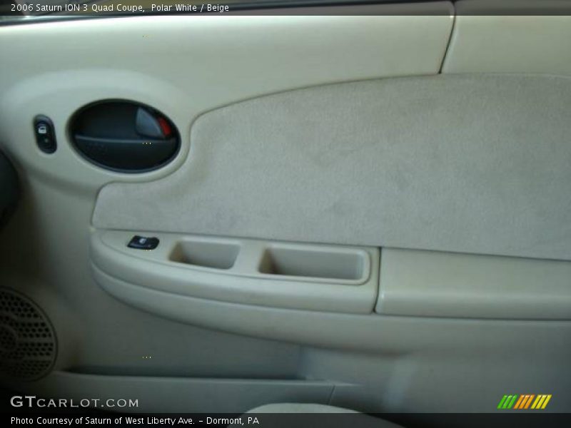 Polar White / Beige 2006 Saturn ION 3 Quad Coupe