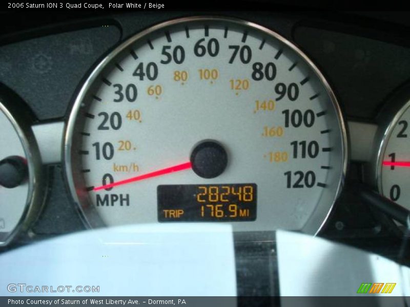 Polar White / Beige 2006 Saturn ION 3 Quad Coupe