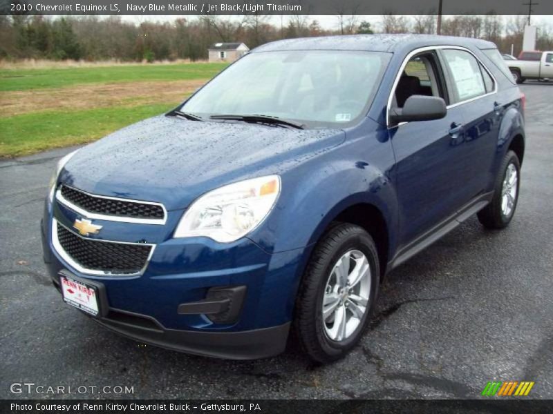 Navy Blue Metallic / Jet Black/Light Titanium 2010 Chevrolet Equinox LS