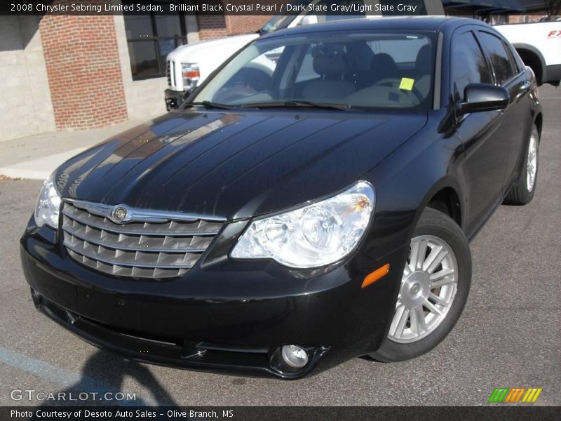 Brilliant Black Crystal Pearl / Dark Slate Gray/Light Slate Gray 2008 Chrysler Sebring Limited Sedan