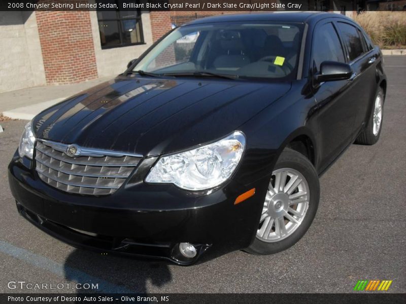 Brilliant Black Crystal Pearl / Dark Slate Gray/Light Slate Gray 2008 Chrysler Sebring Limited Sedan