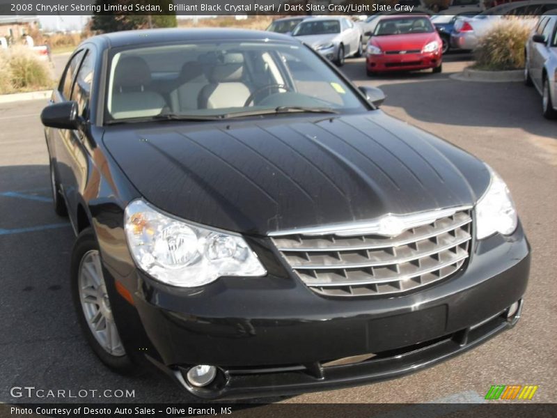 Brilliant Black Crystal Pearl / Dark Slate Gray/Light Slate Gray 2008 Chrysler Sebring Limited Sedan