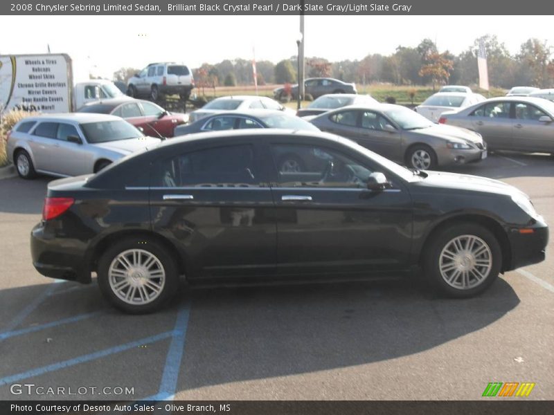 Brilliant Black Crystal Pearl / Dark Slate Gray/Light Slate Gray 2008 Chrysler Sebring Limited Sedan