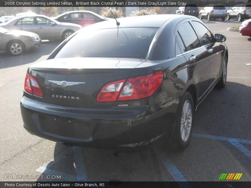 Brilliant Black Crystal Pearl / Dark Slate Gray/Light Slate Gray 2008 Chrysler Sebring Limited Sedan