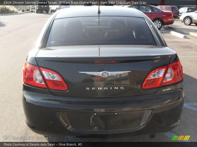 Brilliant Black Crystal Pearl / Dark Slate Gray/Light Slate Gray 2008 Chrysler Sebring Limited Sedan