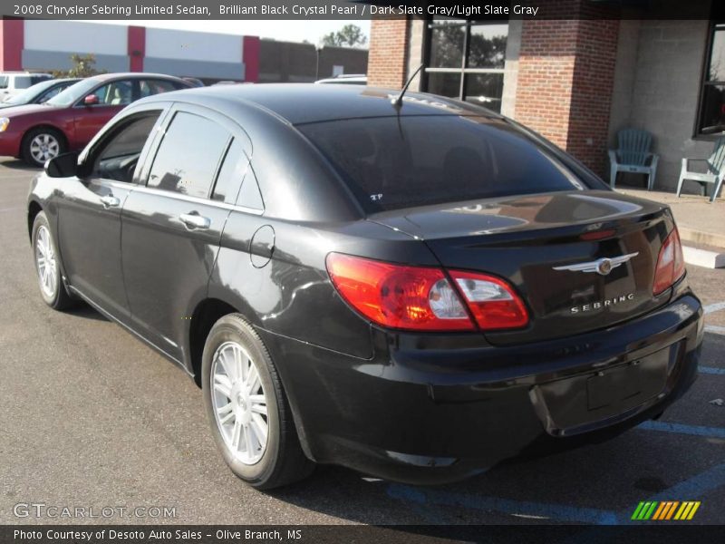 Brilliant Black Crystal Pearl / Dark Slate Gray/Light Slate Gray 2008 Chrysler Sebring Limited Sedan