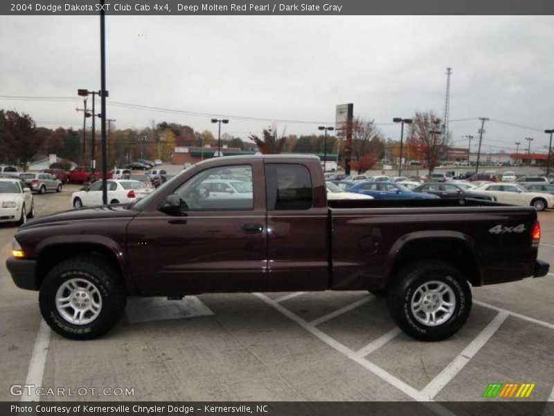 Deep Molten Red Pearl / Dark Slate Gray 2004 Dodge Dakota SXT Club Cab 4x4
