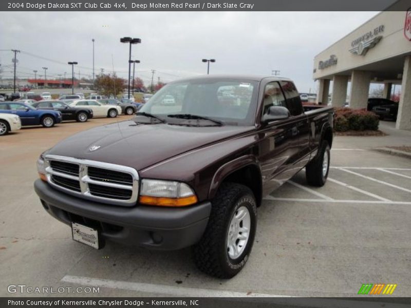 Deep Molten Red Pearl / Dark Slate Gray 2004 Dodge Dakota SXT Club Cab 4x4