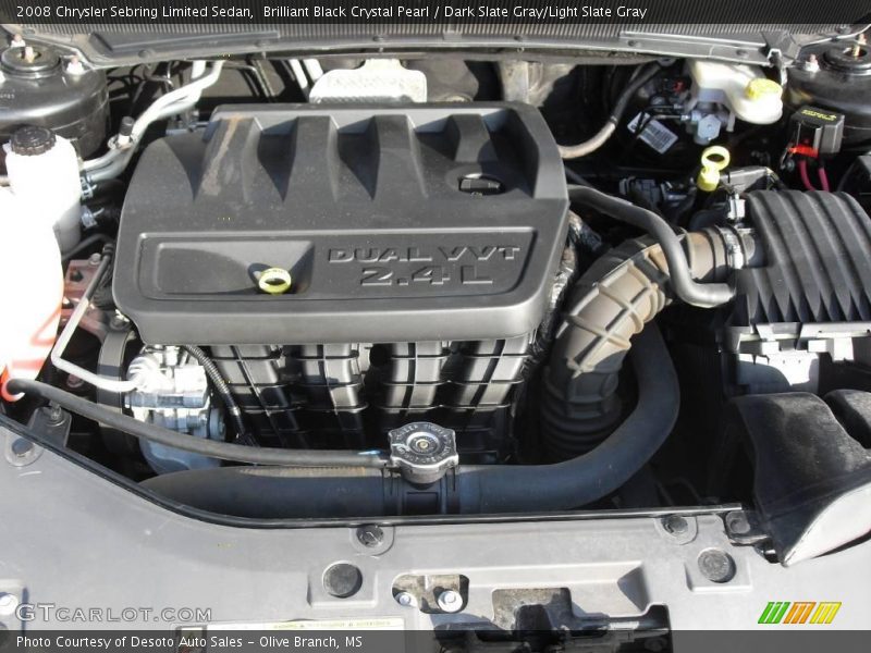 Brilliant Black Crystal Pearl / Dark Slate Gray/Light Slate Gray 2008 Chrysler Sebring Limited Sedan