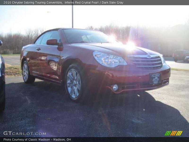 Inferno Red Crystal Pearl / Dark Slate Gray 2010 Chrysler Sebring Touring Convertible