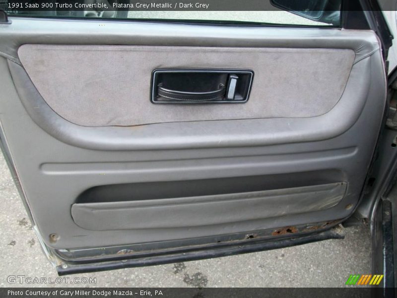 Platana Grey Metallic / Dark Grey 1991 Saab 900 Turbo Convertible