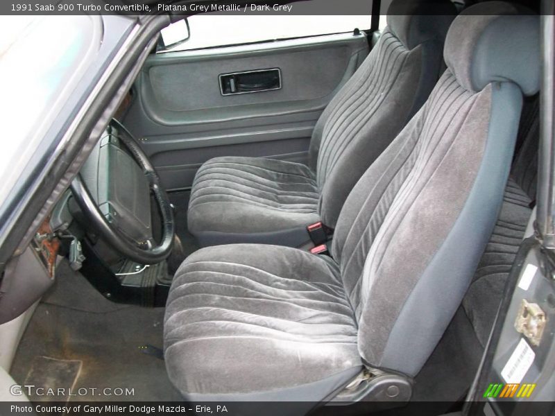 Platana Grey Metallic / Dark Grey 1991 Saab 900 Turbo Convertible