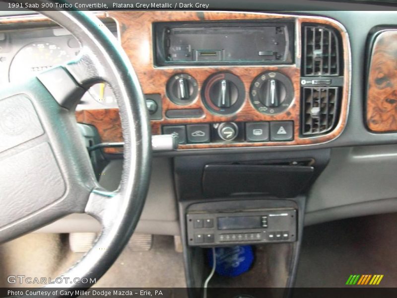 Platana Grey Metallic / Dark Grey 1991 Saab 900 Turbo Convertible