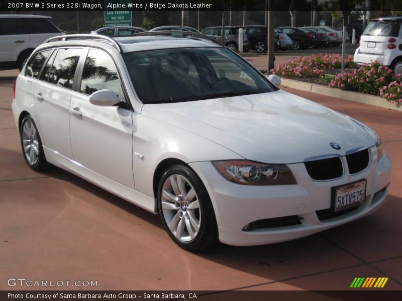 Alpine White / Beige Dakota Leather 2007 BMW 3 Series 328i Wagon
