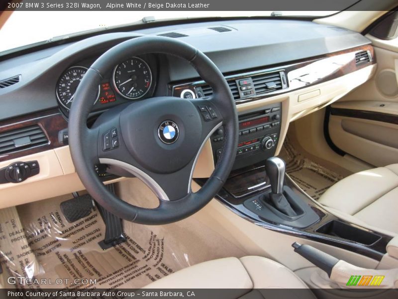 Alpine White / Beige Dakota Leather 2007 BMW 3 Series 328i Wagon