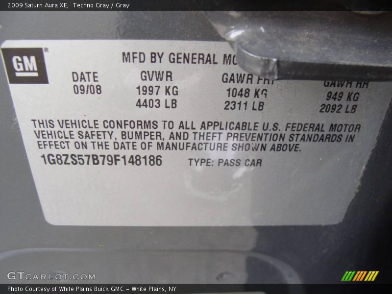 Techno Gray / Gray 2009 Saturn Aura XE