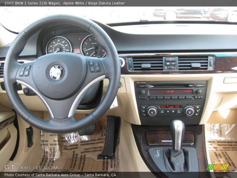 Alpine White / Beige Dakota Leather 2007 BMW 3 Series 328i Wagon