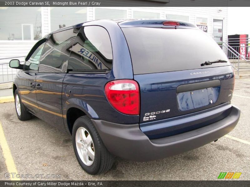 Midnight Blue Pearl / Gray 2003 Dodge Caravan SE
