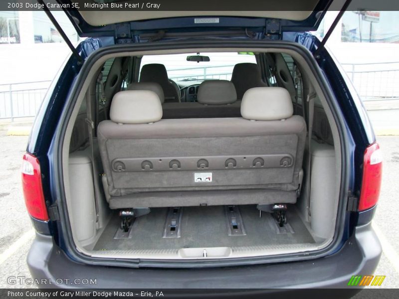 Midnight Blue Pearl / Gray 2003 Dodge Caravan SE