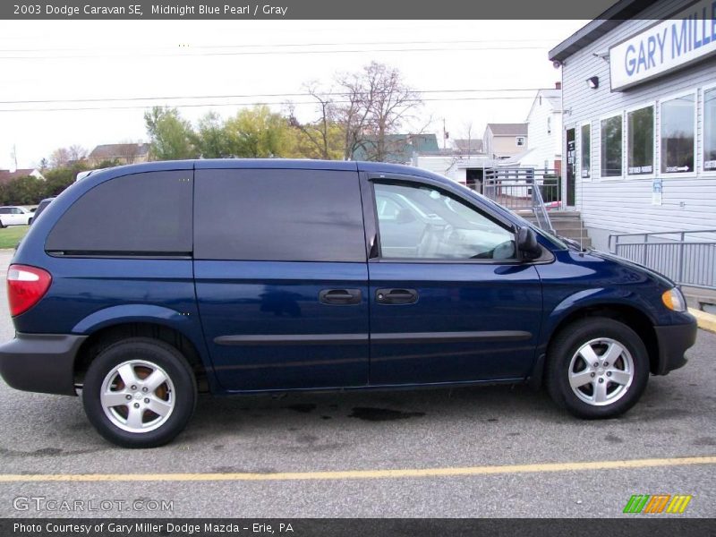 Midnight Blue Pearl / Gray 2003 Dodge Caravan SE