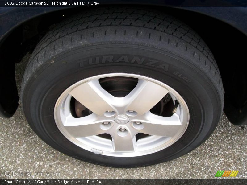 Midnight Blue Pearl / Gray 2003 Dodge Caravan SE