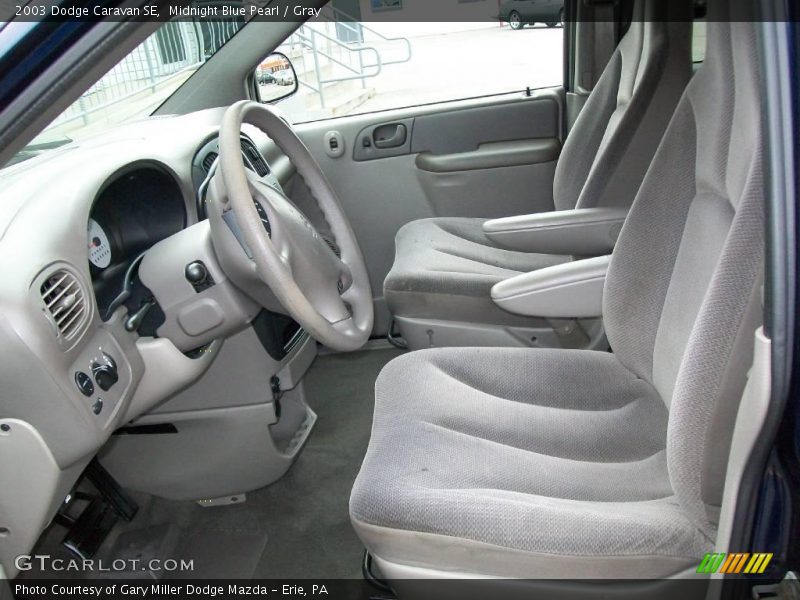 Midnight Blue Pearl / Gray 2003 Dodge Caravan SE