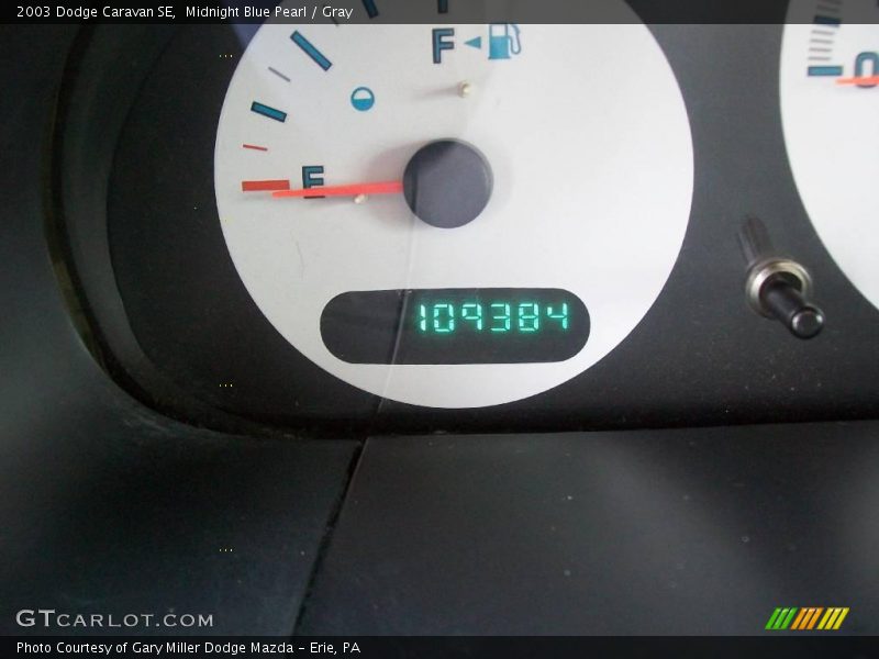 Midnight Blue Pearl / Gray 2003 Dodge Caravan SE