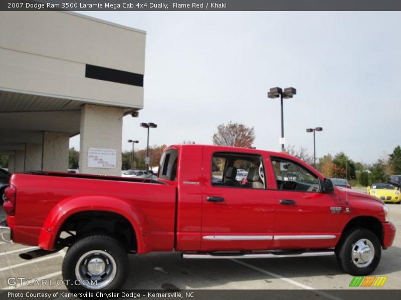 Flame Red / Khaki 2007 Dodge Ram 3500 Laramie Mega Cab 4x4 Dually