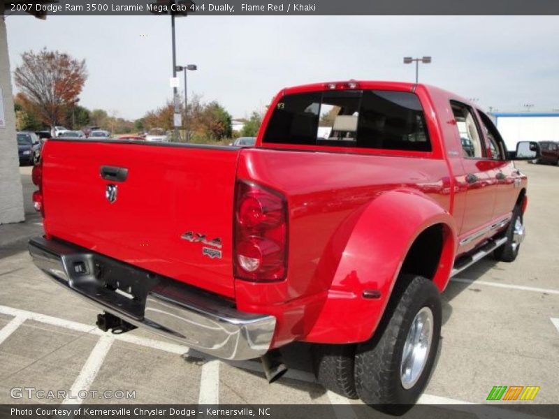 Flame Red / Khaki 2007 Dodge Ram 3500 Laramie Mega Cab 4x4 Dually