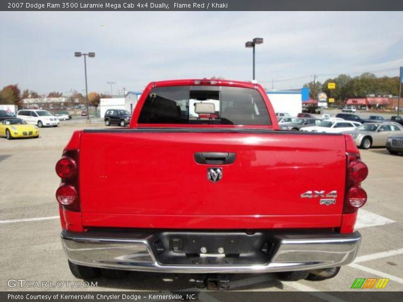 Flame Red / Khaki 2007 Dodge Ram 3500 Laramie Mega Cab 4x4 Dually