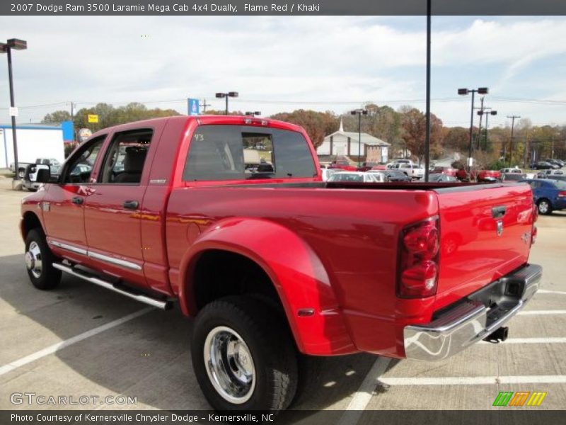 Flame Red / Khaki 2007 Dodge Ram 3500 Laramie Mega Cab 4x4 Dually