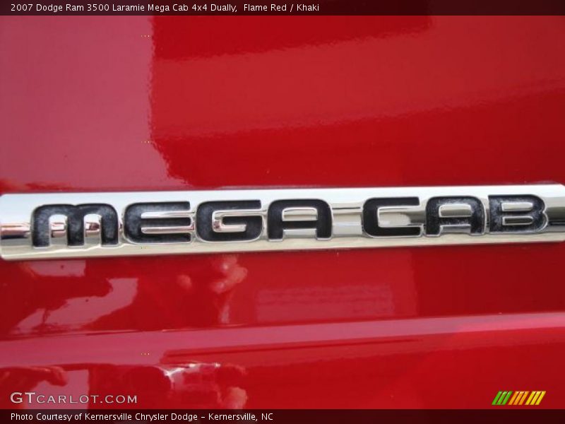 Flame Red / Khaki 2007 Dodge Ram 3500 Laramie Mega Cab 4x4 Dually