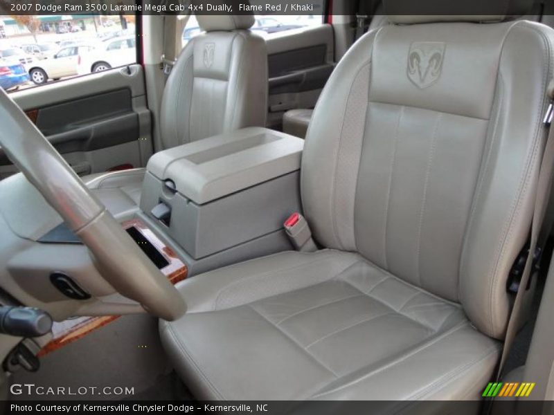 Flame Red / Khaki 2007 Dodge Ram 3500 Laramie Mega Cab 4x4 Dually