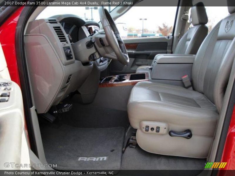 Flame Red / Khaki 2007 Dodge Ram 3500 Laramie Mega Cab 4x4 Dually