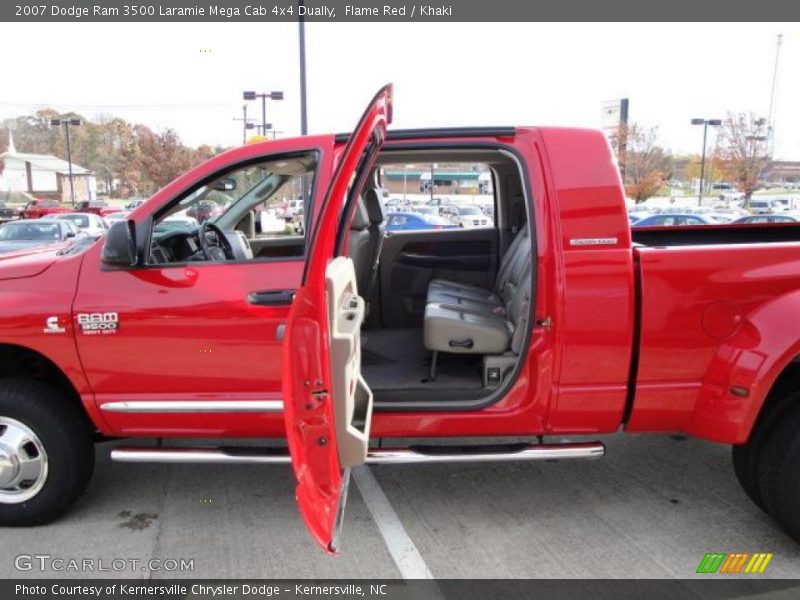 Flame Red / Khaki 2007 Dodge Ram 3500 Laramie Mega Cab 4x4 Dually