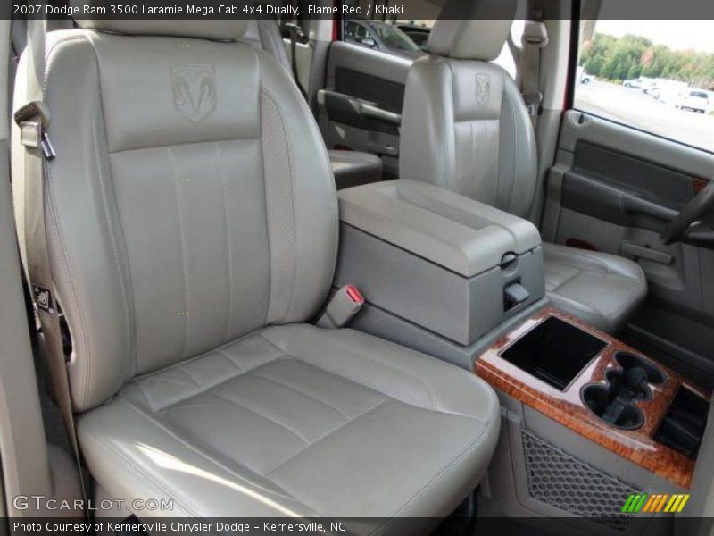 Flame Red / Khaki 2007 Dodge Ram 3500 Laramie Mega Cab 4x4 Dually
