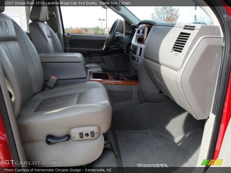 Flame Red / Khaki 2007 Dodge Ram 3500 Laramie Mega Cab 4x4 Dually