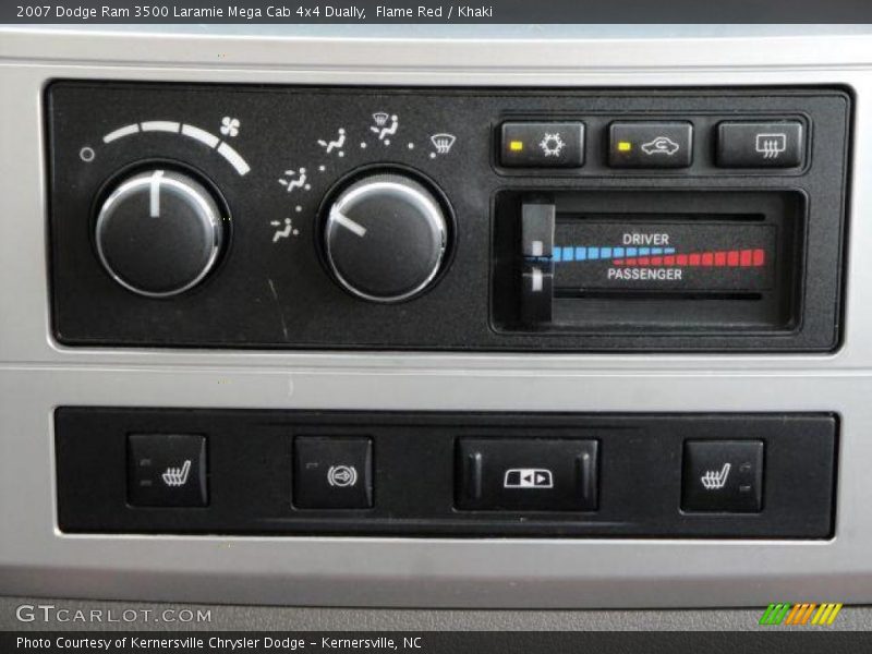 Flame Red / Khaki 2007 Dodge Ram 3500 Laramie Mega Cab 4x4 Dually