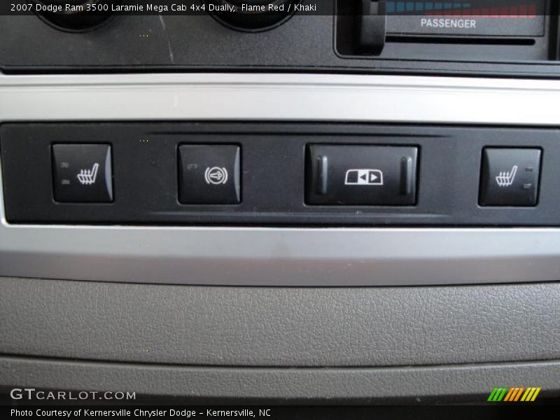 Flame Red / Khaki 2007 Dodge Ram 3500 Laramie Mega Cab 4x4 Dually
